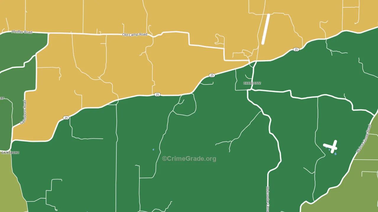 72522, AR Map of Vehicle Theft Rates