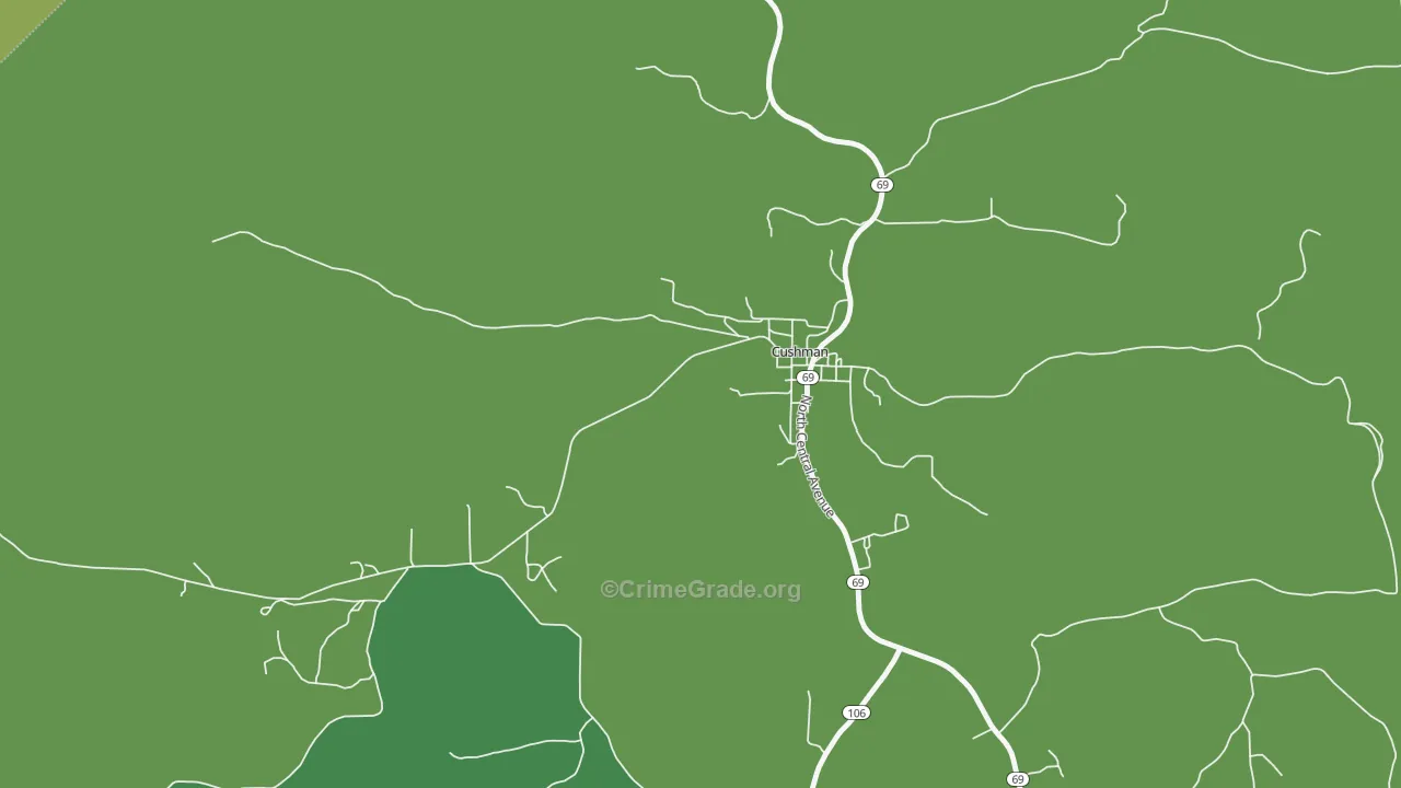 72526, AR Map of Vehicle Theft Rates