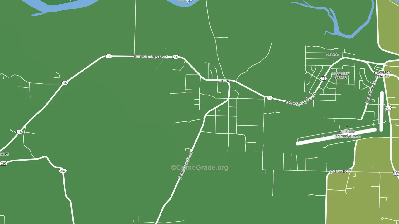 72527, AR Map of Vehicle Theft Rates