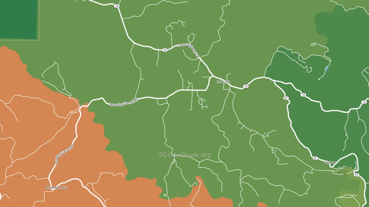 72533, AR Map of Vehicle Theft Rates