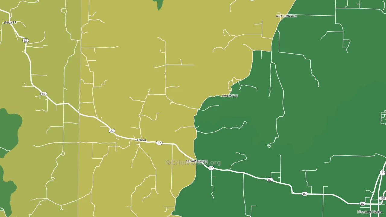72534, AR Map of Vehicle Theft Rates