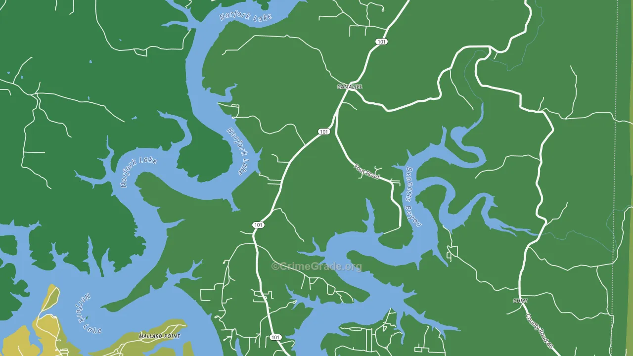 72537, AR Map of Vehicle Theft Rates