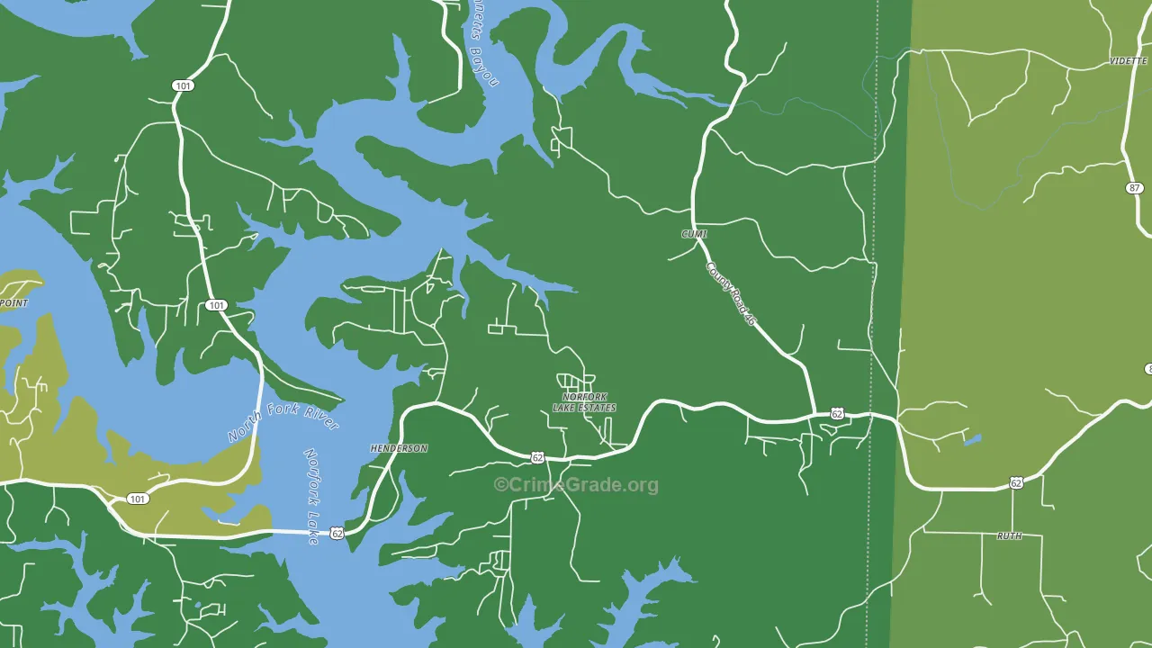 72544, AR Map of Vehicle Theft Rates