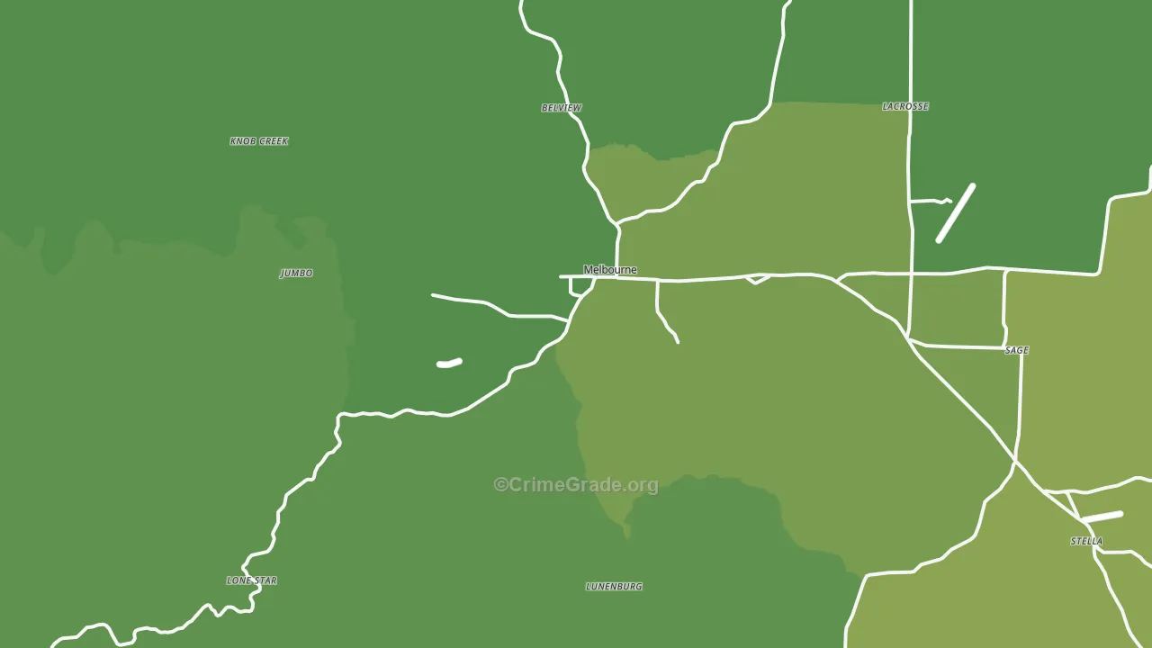 72556, AR Map of Vehicle Theft Rates