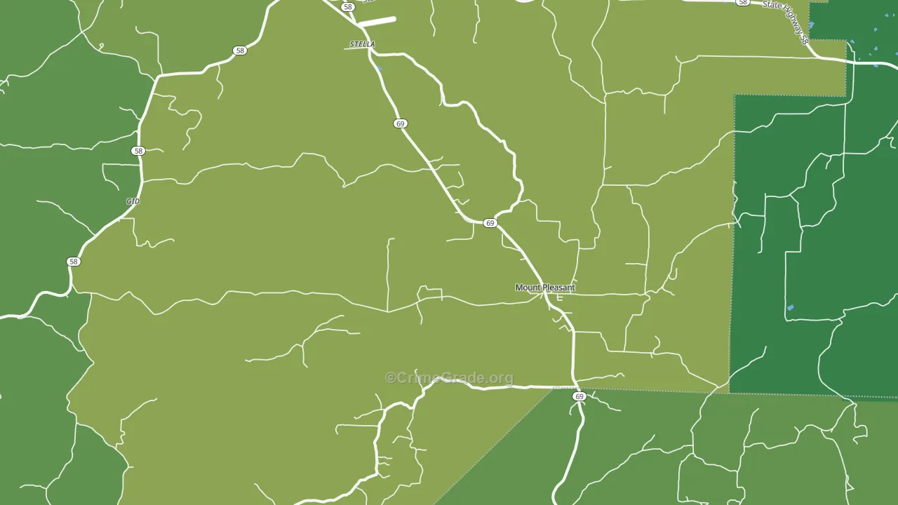 72561, AR Map of Vehicle Theft Rates