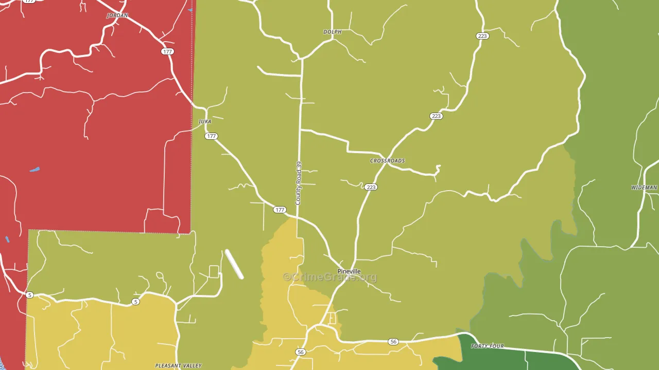 72566, AR Map of Vehicle Theft Rates