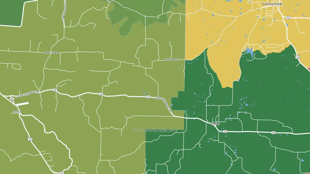 72577, AR Map of Vehicle Theft Rates