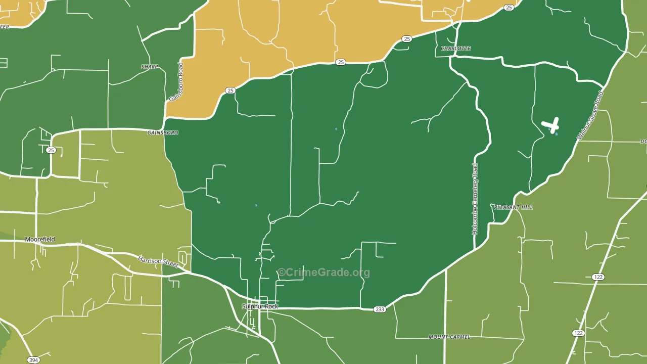 72579, AR Map of Vehicle Theft Rates