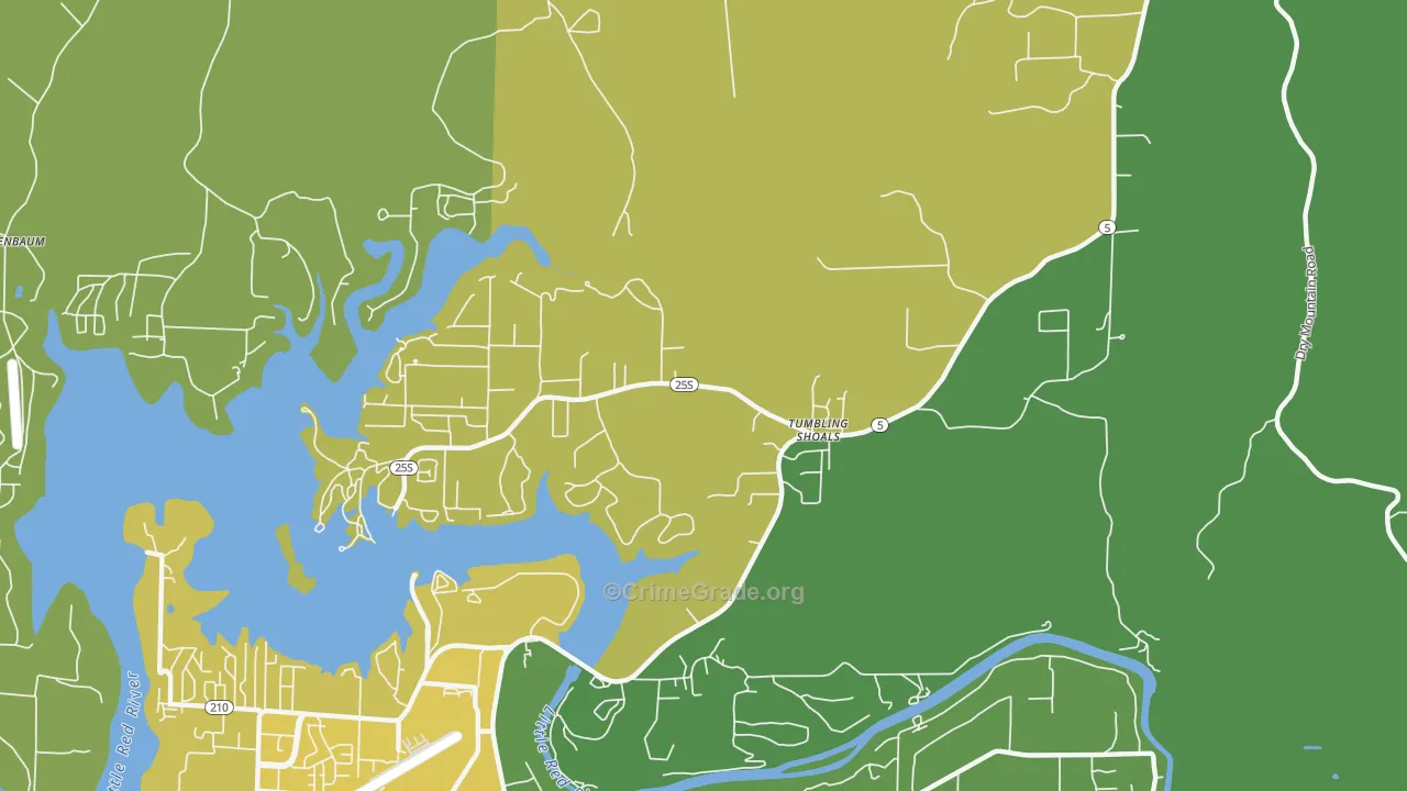 72581, AR Map of Vehicle Theft Rates