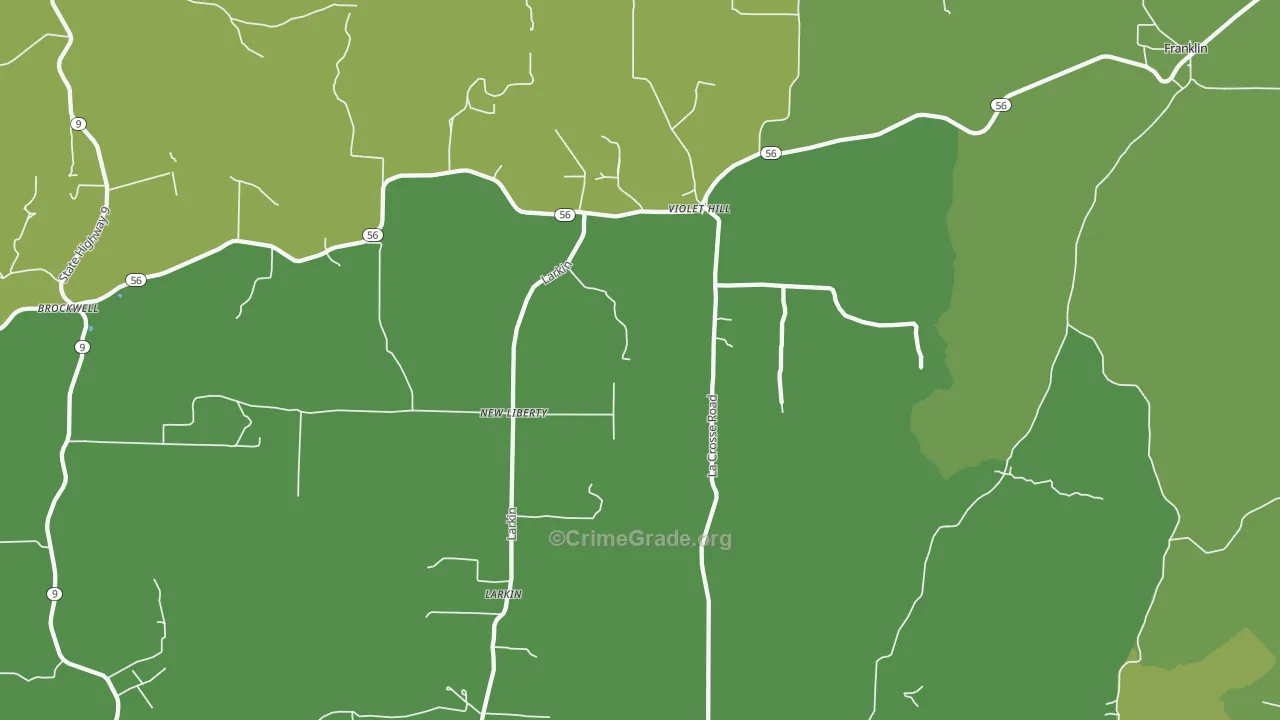 72584, AR Map of Vehicle Theft Rates