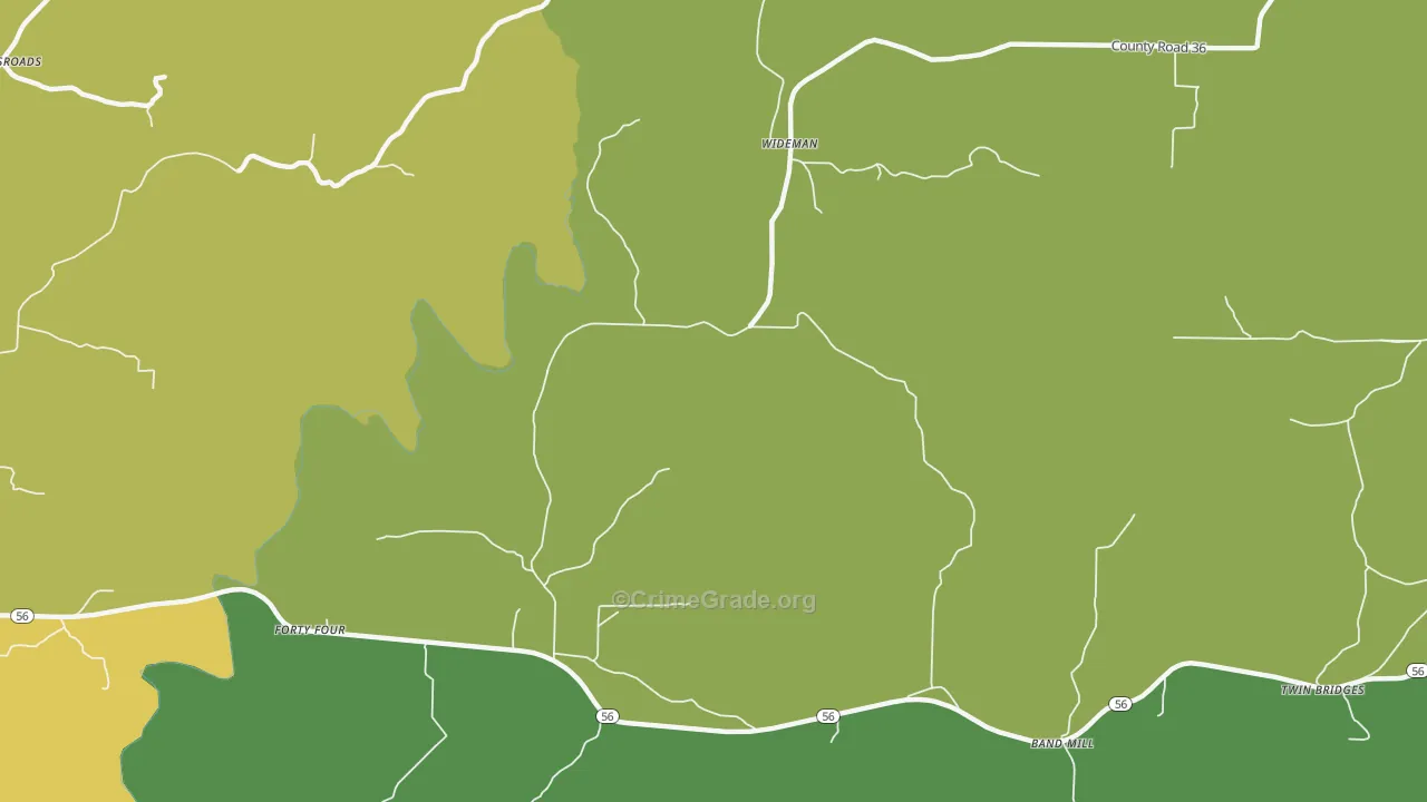 72585, AR Map of Vehicle Theft Rates