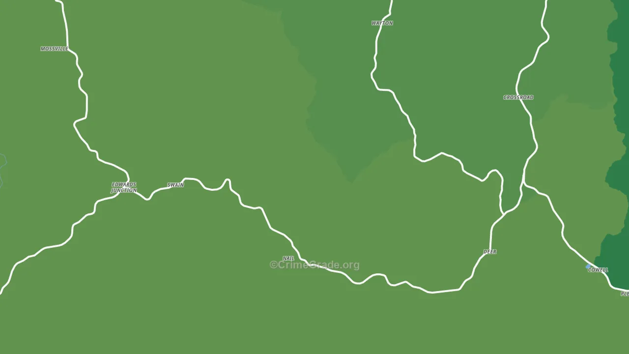 72628, AR Map of Vehicle Theft Rates
