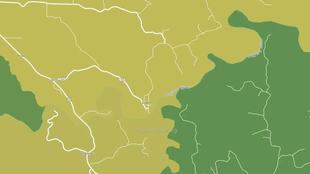 72636, AR Map of Vehicle Theft Rates