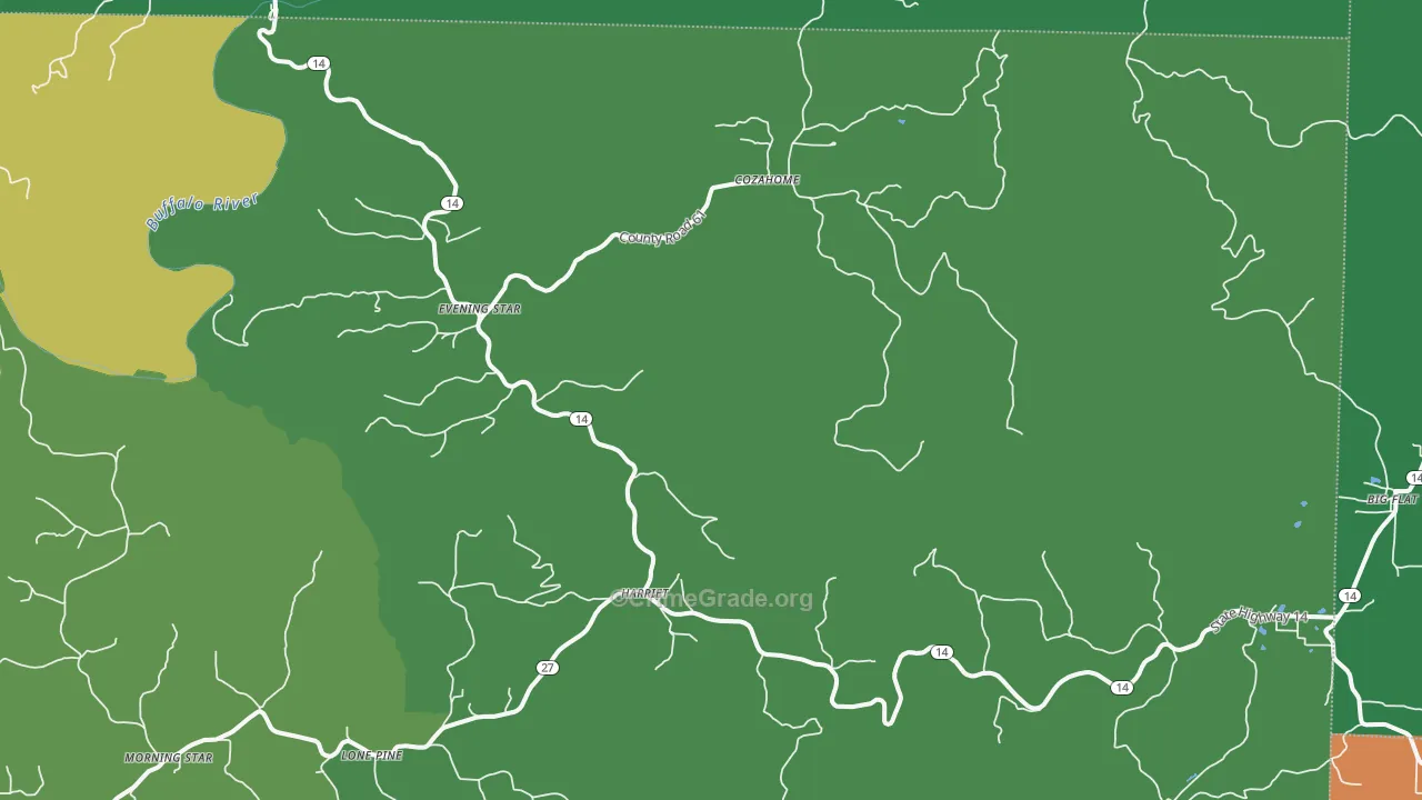 72639, AR Map of Vehicle Theft Rates