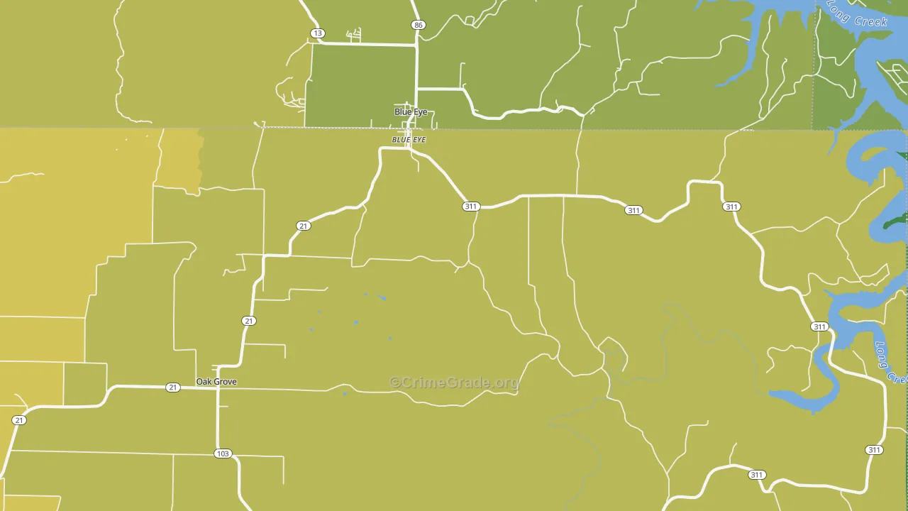 72660, AR Map of Vehicle Theft Rates