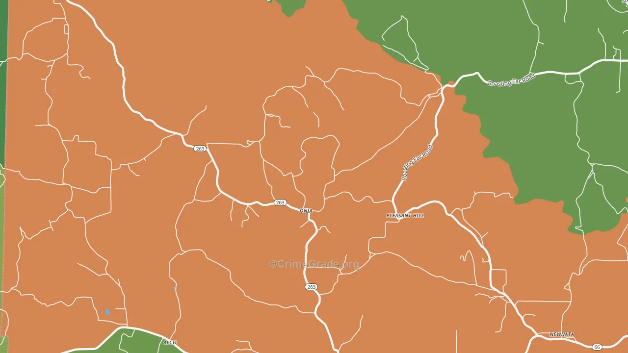 72663, AR Map of Vehicle Theft Rates