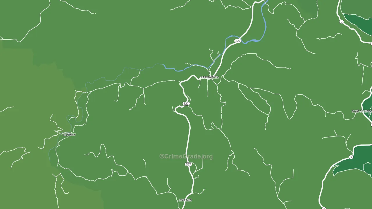 72666, AR Map of Vehicle Theft Rates