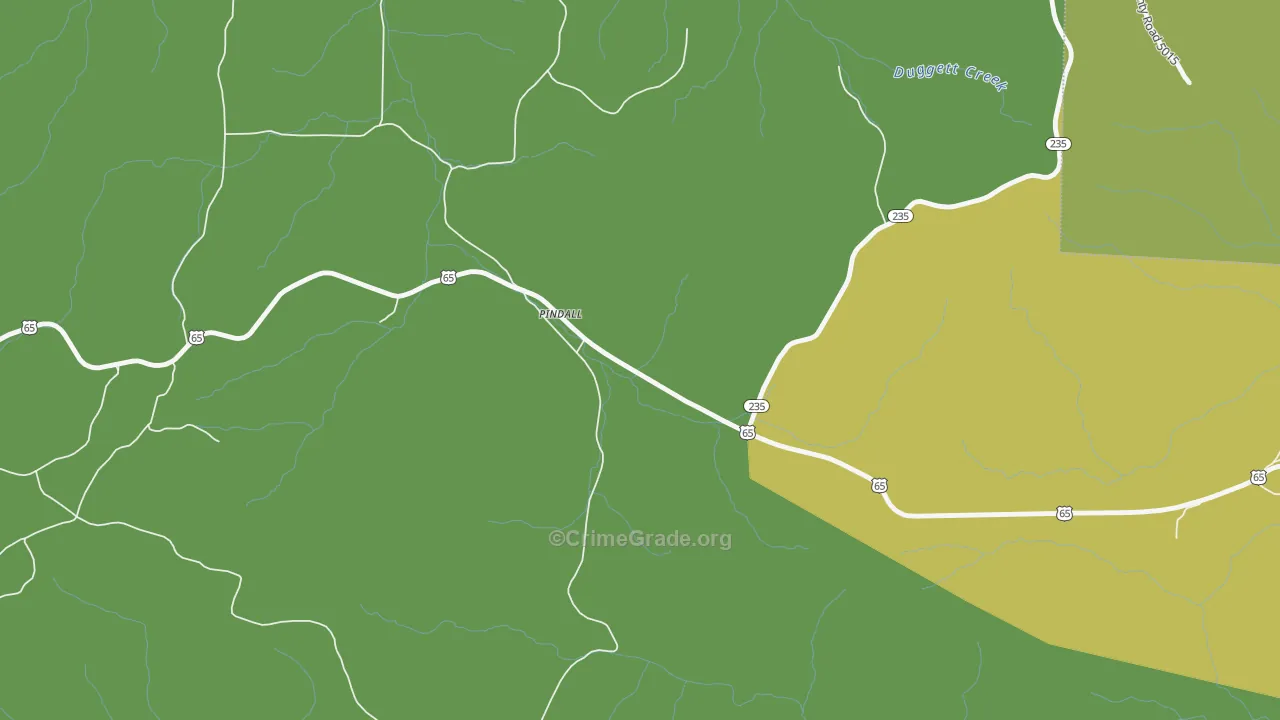 72669, AR Map of Vehicle Theft Rates