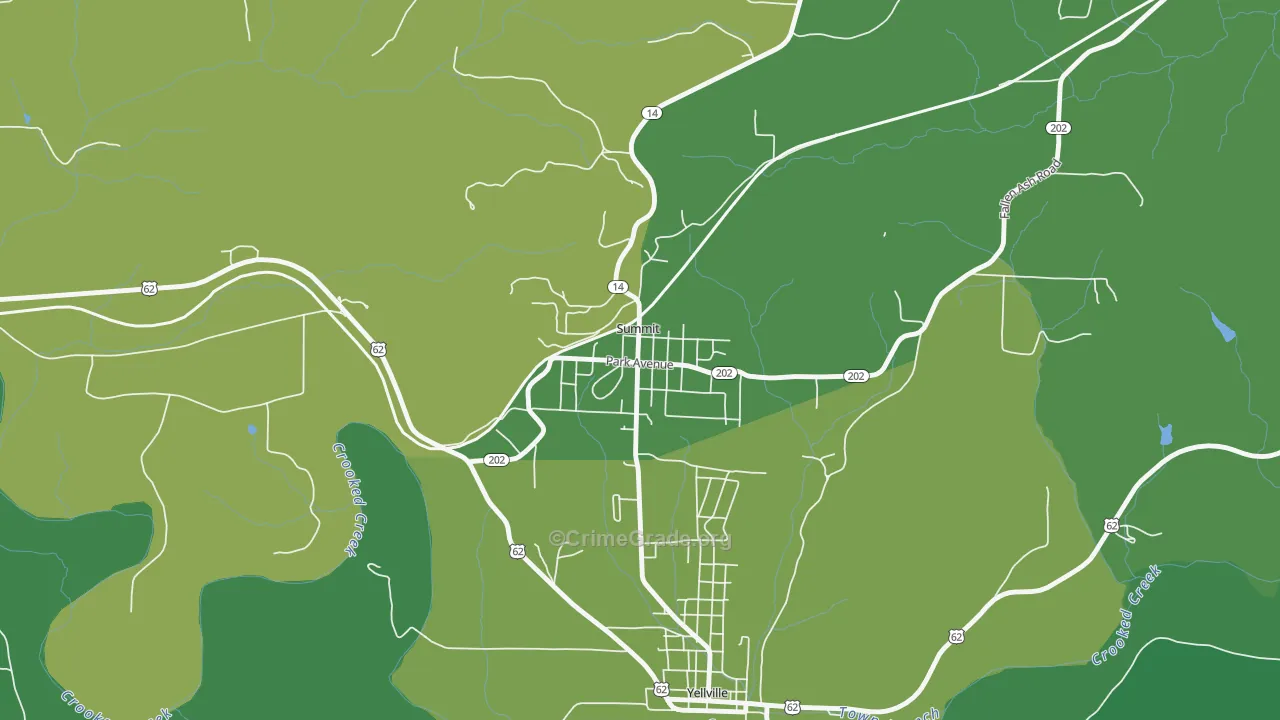72677, AR Map of Vehicle Theft Rates