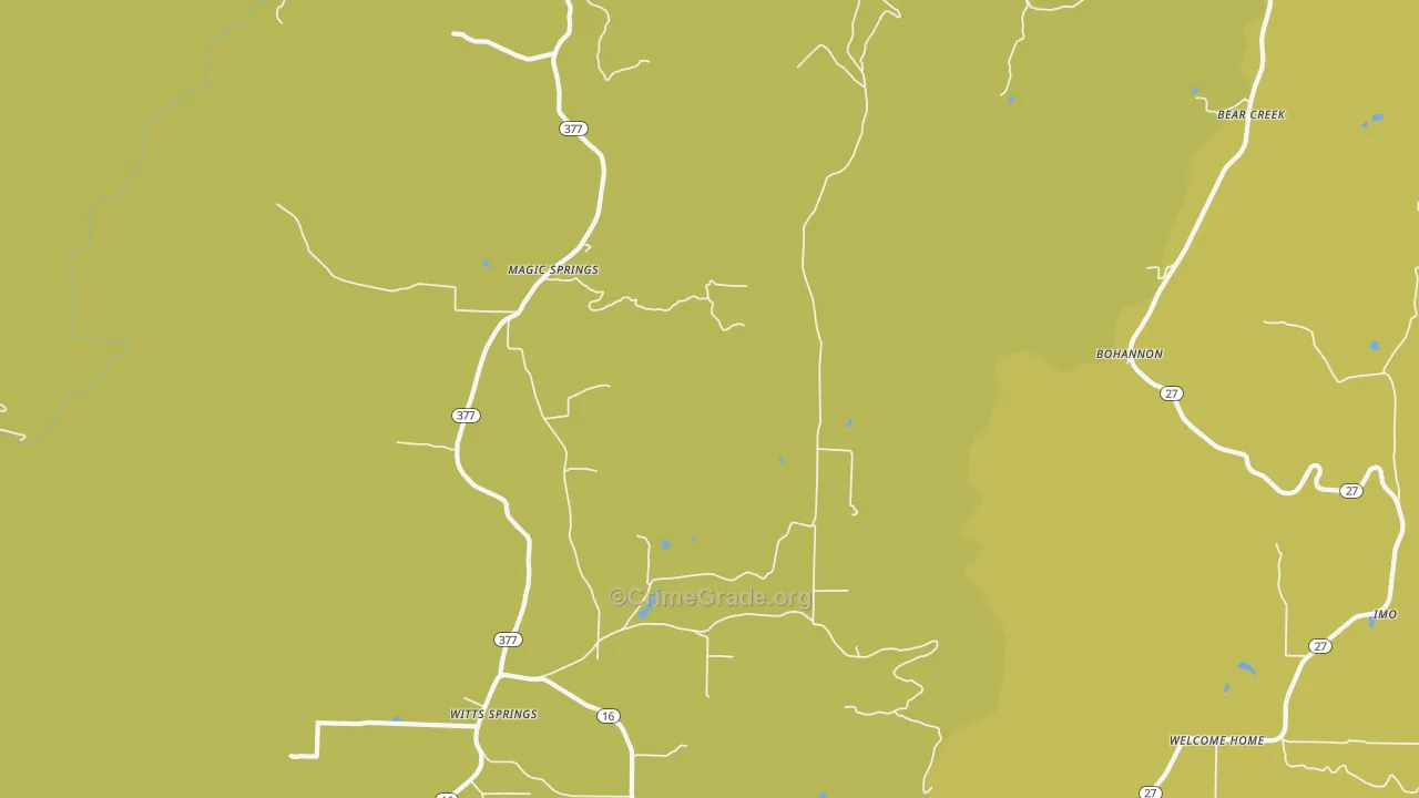 72686, AR Map of Vehicle Theft Rates