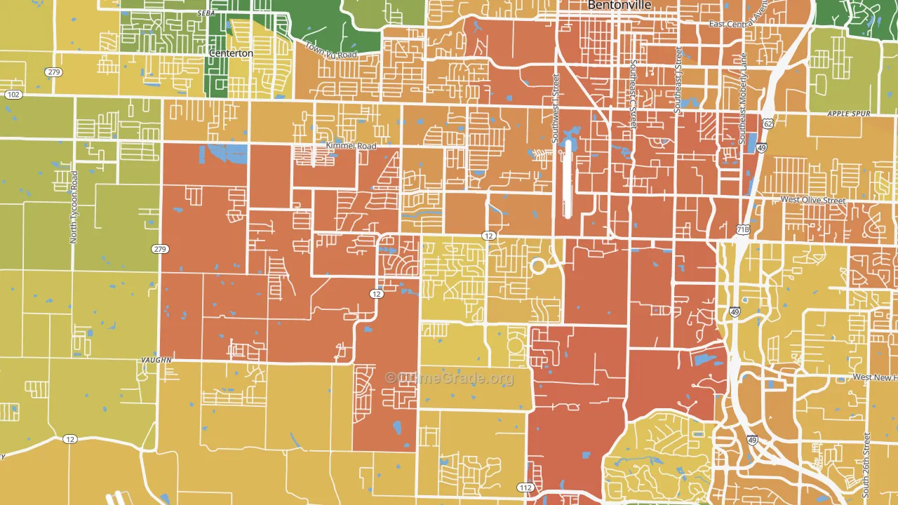 72713, AR Map of Vehicle Theft Rates