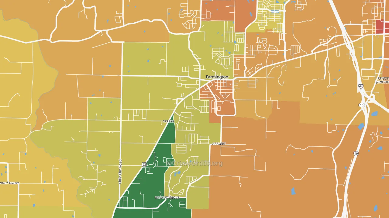 72730, AR Map of Vehicle Theft Rates