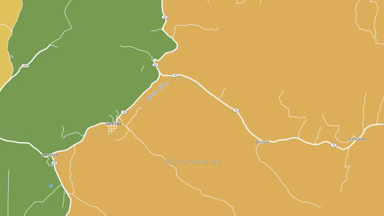 72760, AR Map of Vehicle Theft Rates