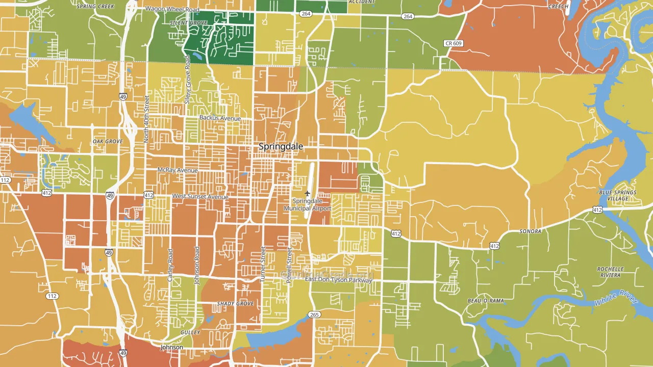 72764, AR Map of Vehicle Theft Rates