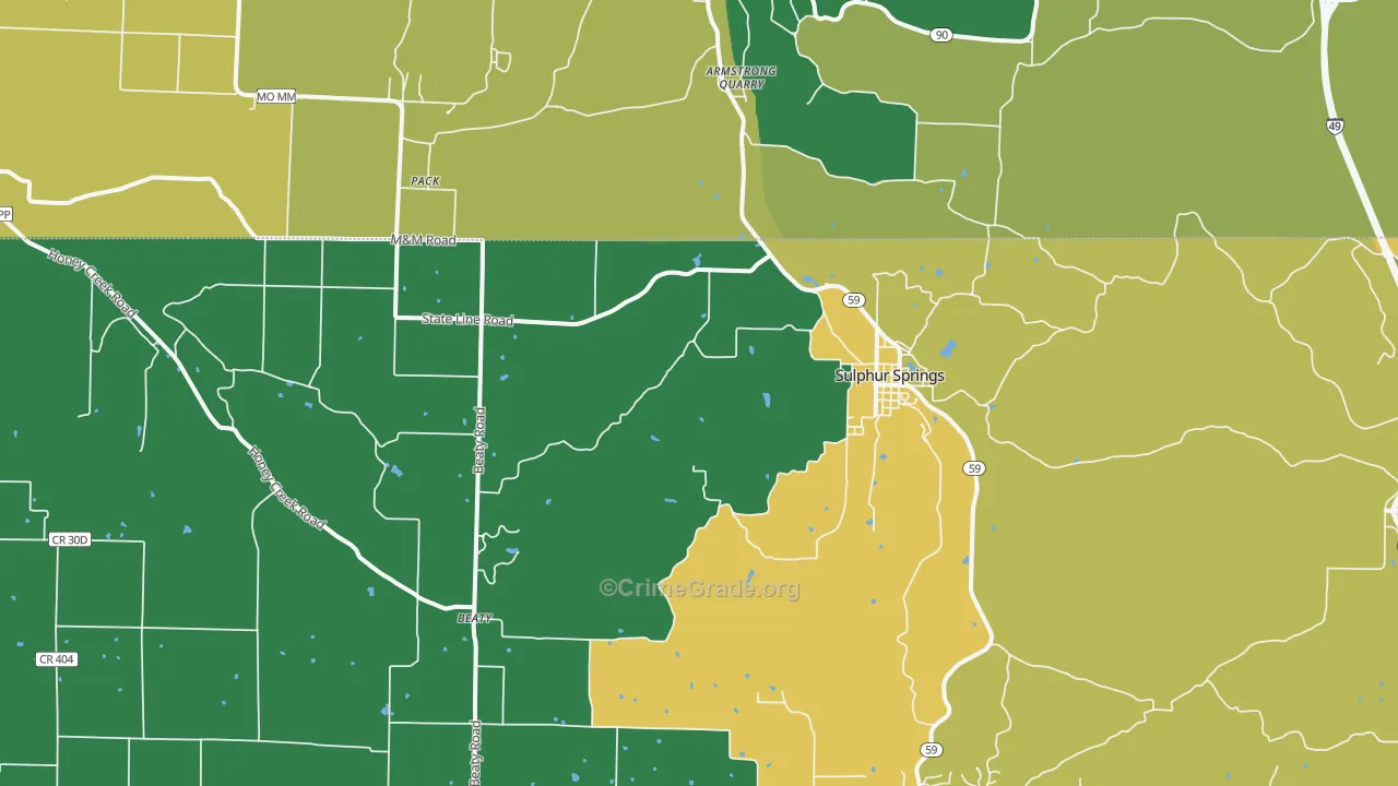 72768, AR Map of Vehicle Theft Rates