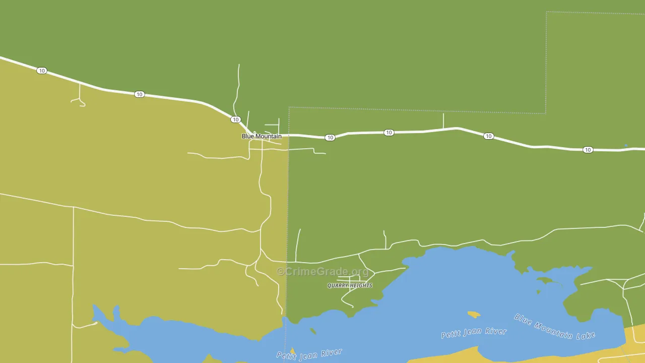 72826, AR Map of Vehicle Theft Rates