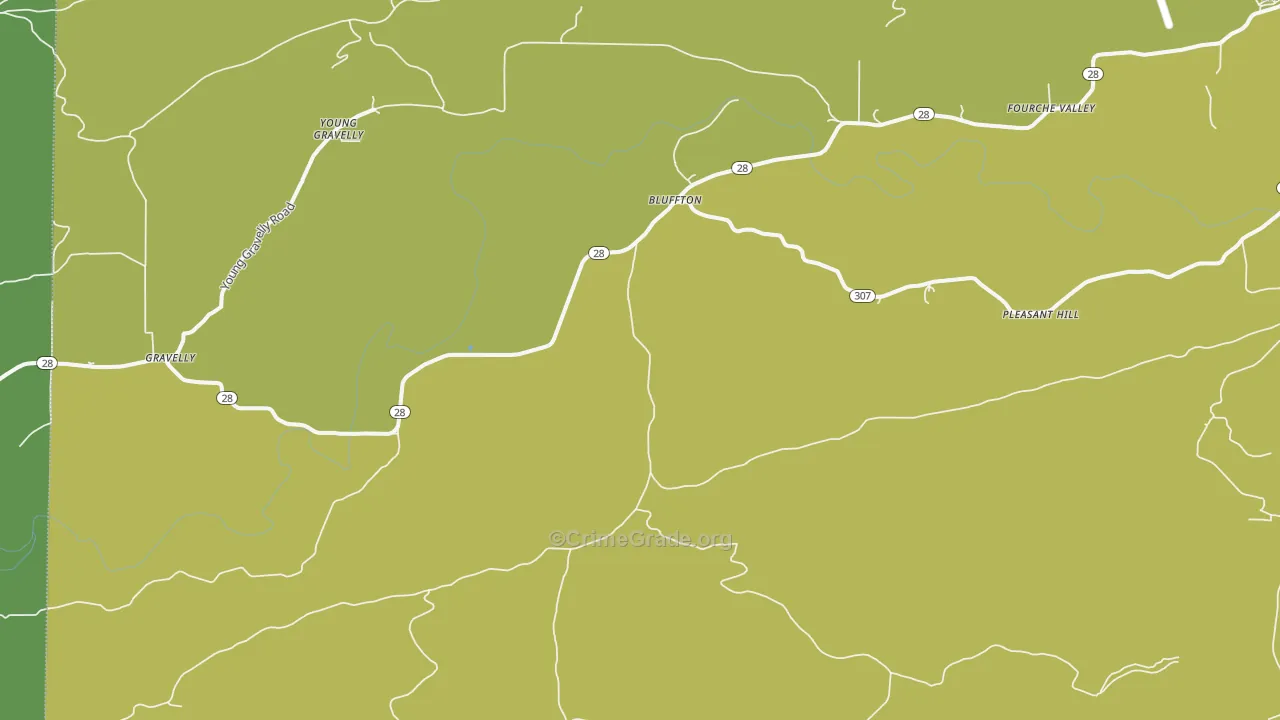 72827, AR Map of Vehicle Theft Rates