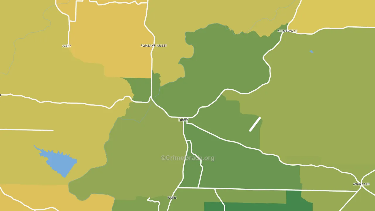 72837, AR Map of Vehicle Theft Rates