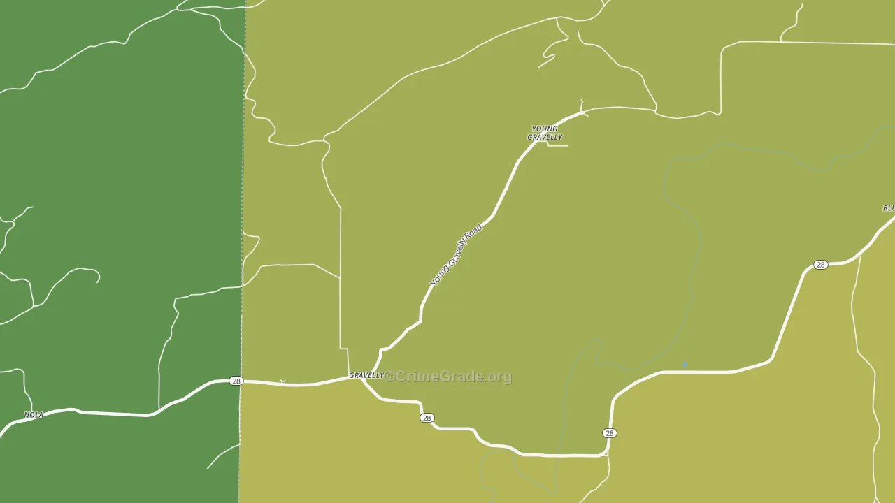 72838, AR Map of Vehicle Theft Rates