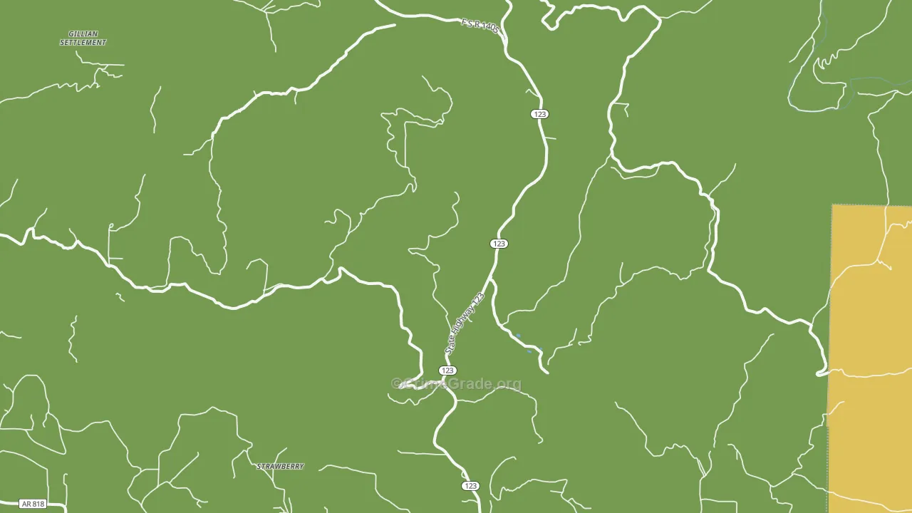 72839, AR Map of Vehicle Theft Rates