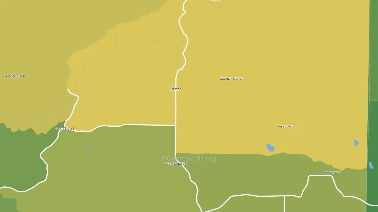 72843, AR Map of Vehicle Theft Rates