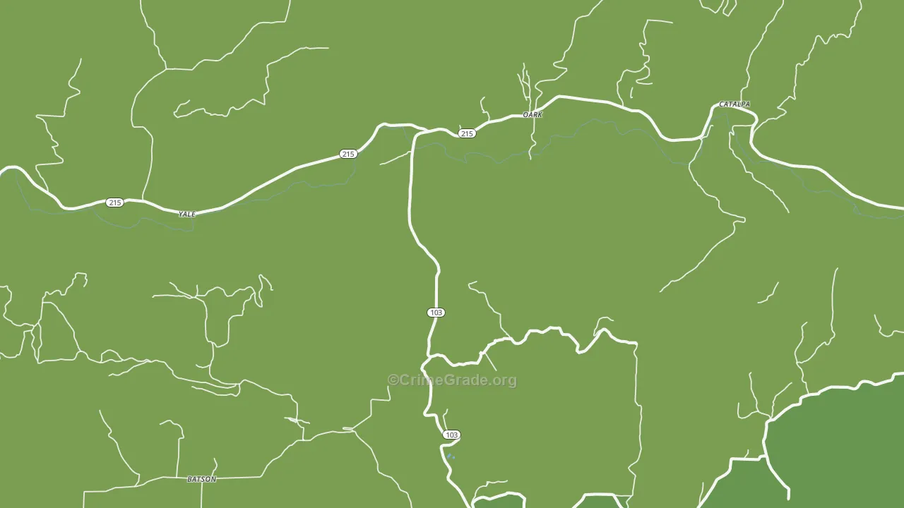 72852, AR Map of Vehicle Theft Rates