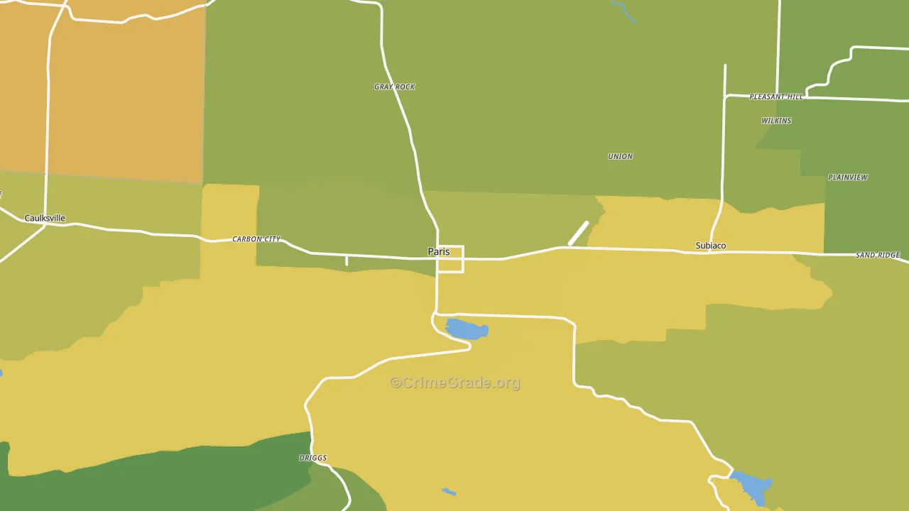 72855, AR Map of Vehicle Theft Rates