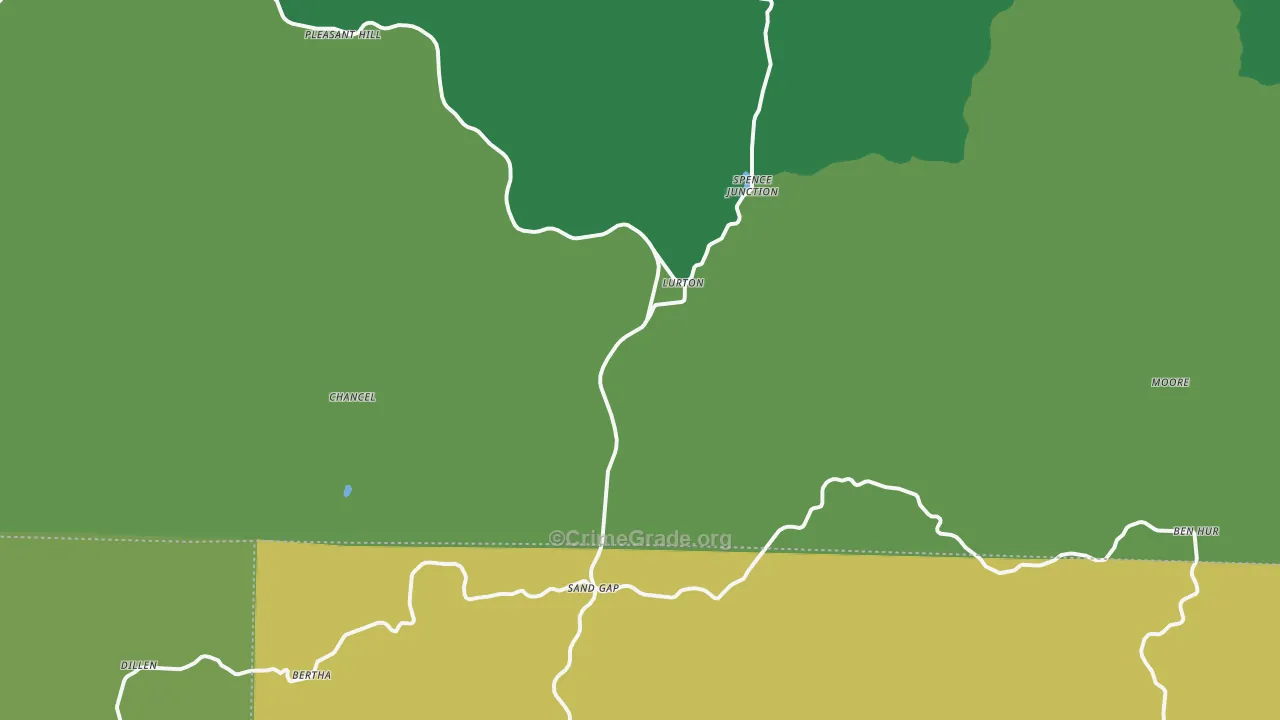 72856, AR Map of Vehicle Theft Rates