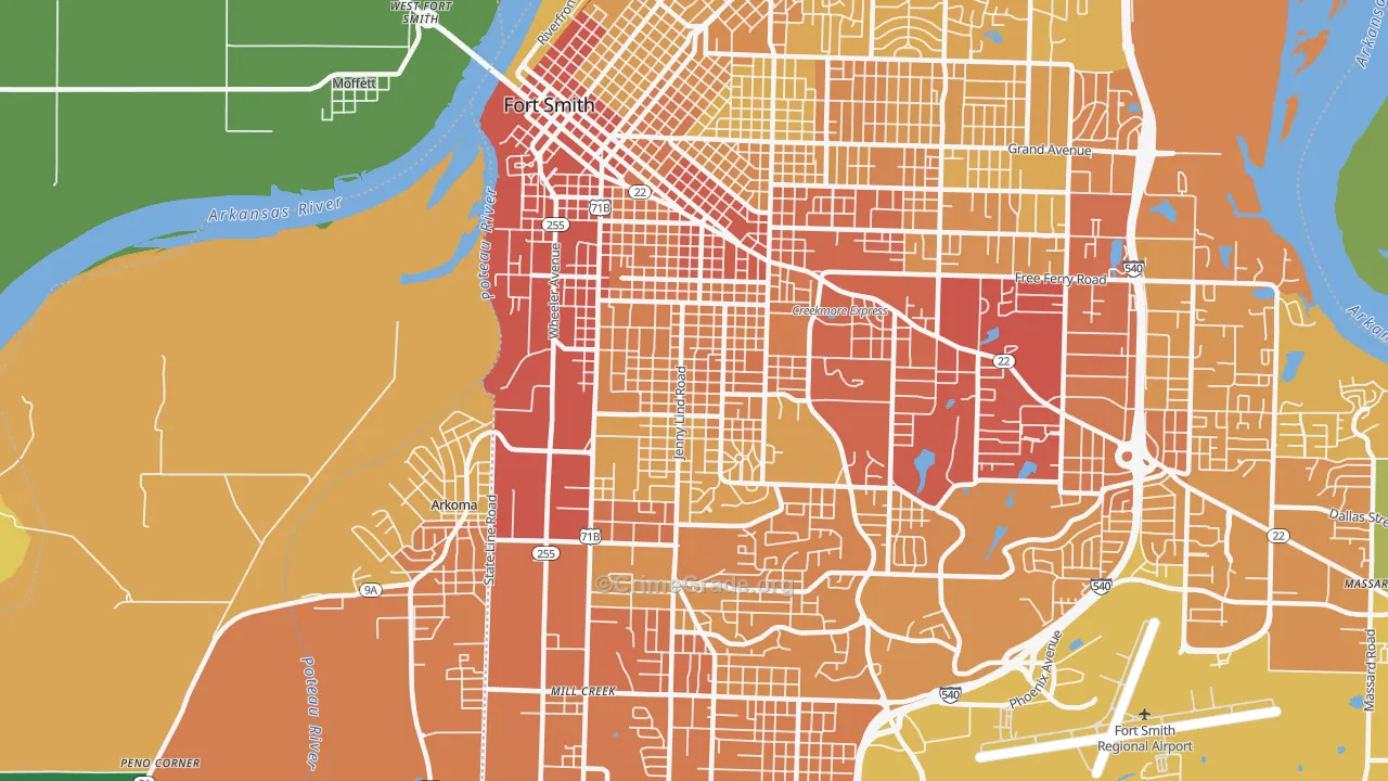 72901, AR Map of Vehicle Theft Rates