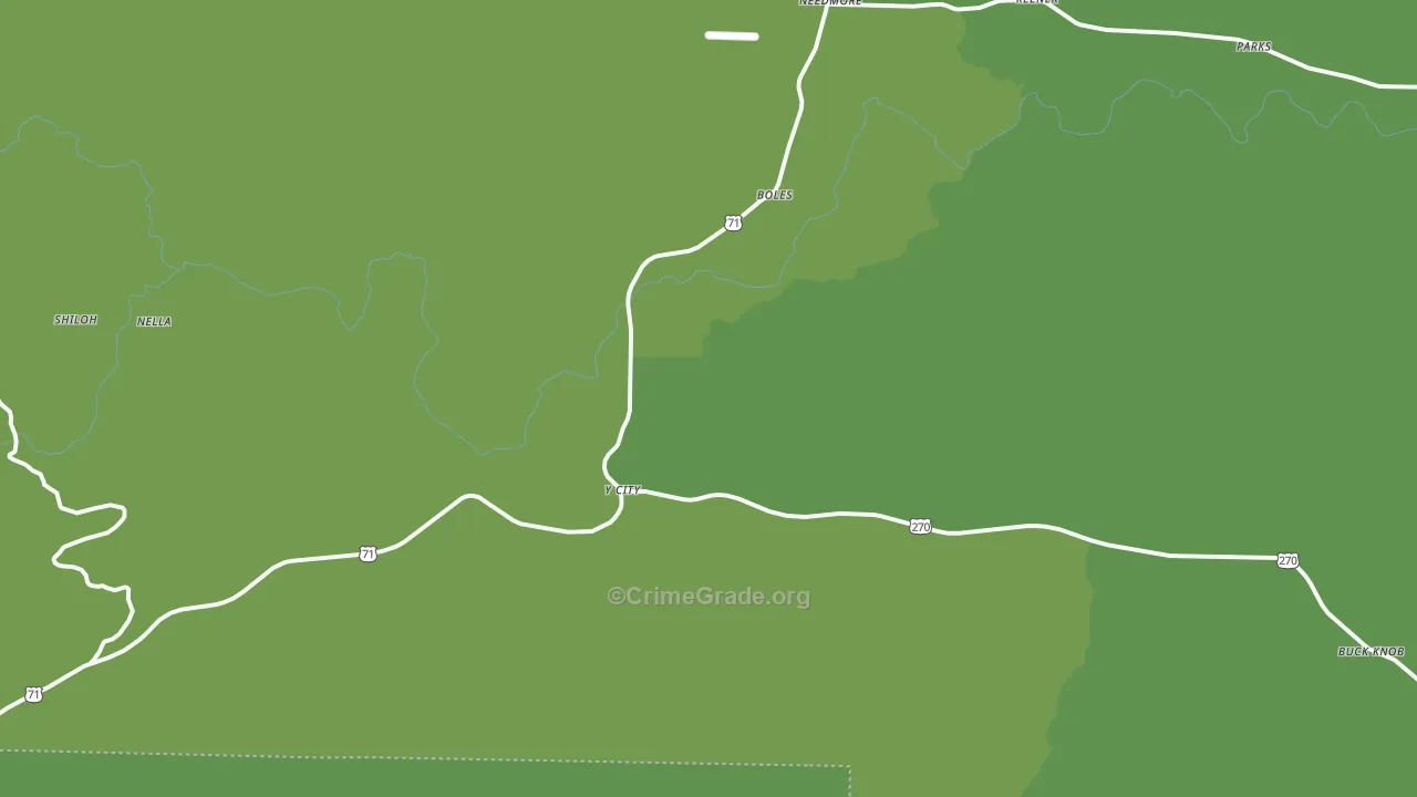 72926, AR Map of Vehicle Theft Rates