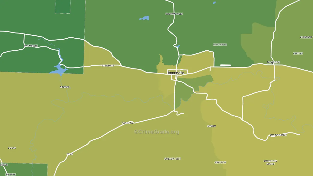 72927, AR Map of Vehicle Theft Rates