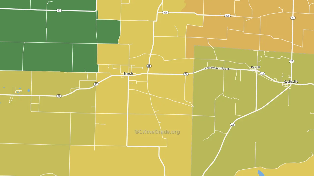 72928, AR Map of Vehicle Theft Rates