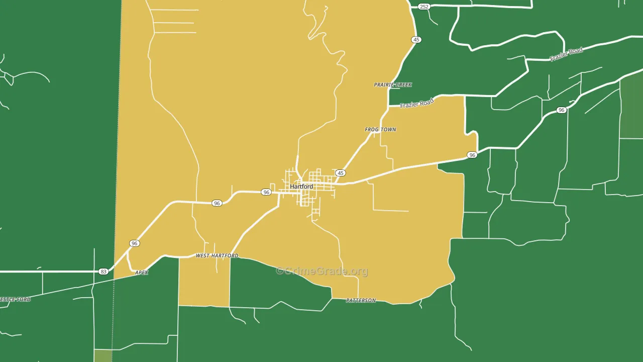72938, AR Map of Vehicle Theft Rates