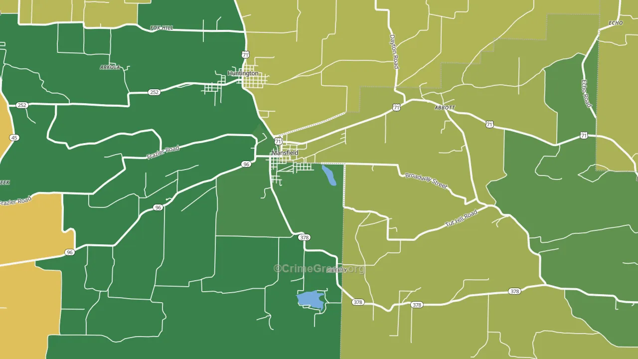72944, AR Map of Vehicle Theft Rates