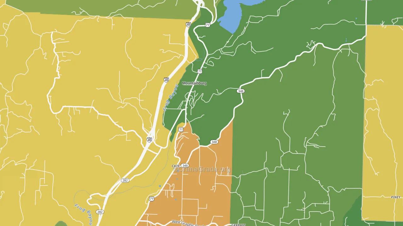 72946, AR Map of Vehicle Theft Rates
