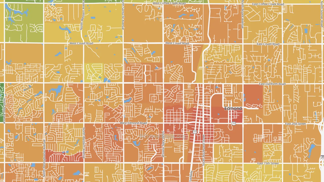 73003, OK Map of Vehicle Theft Rates