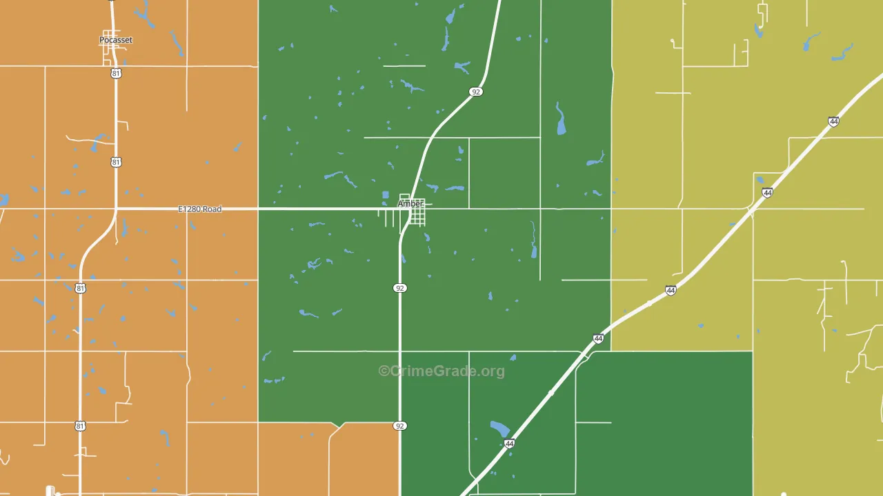 73004, OK Map of Vehicle Theft Rates