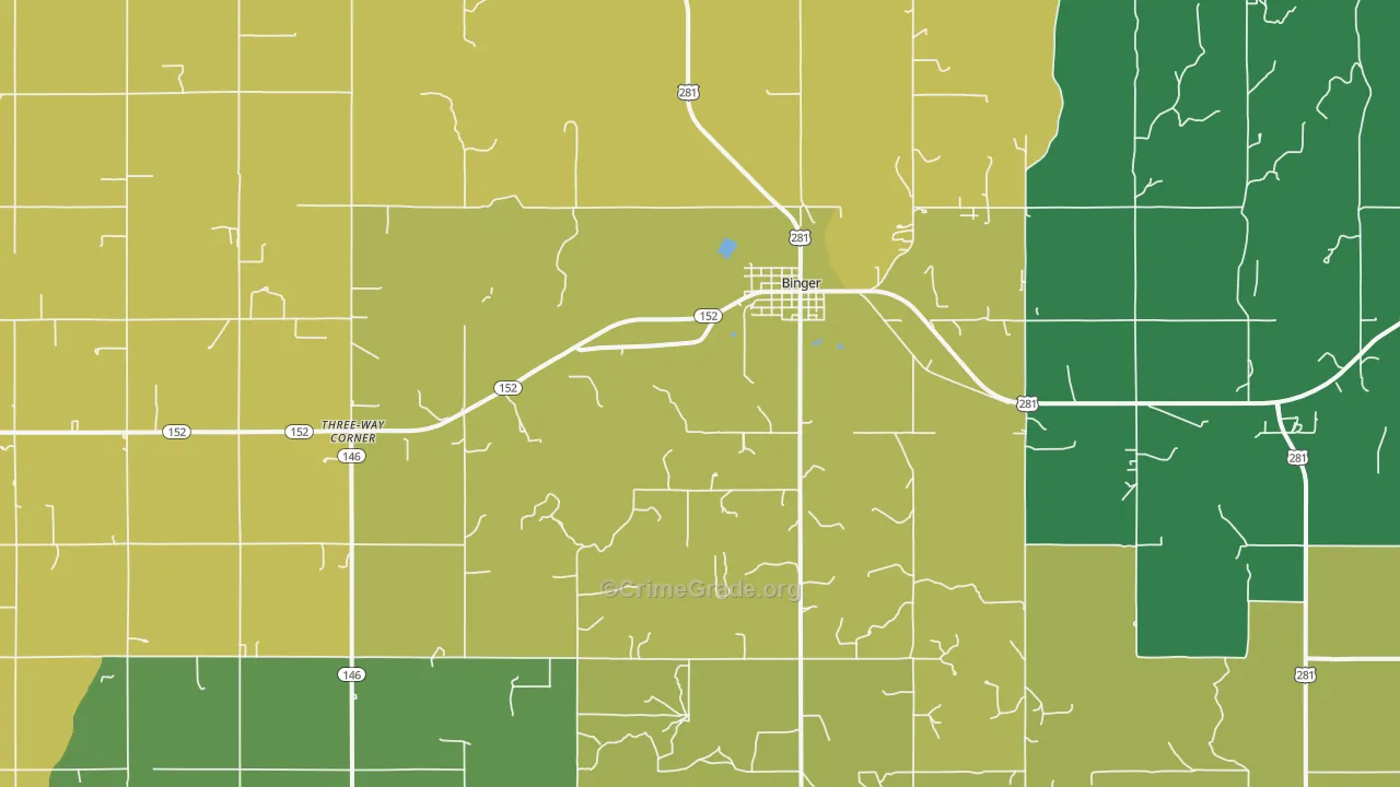 73009, OK Map of Vehicle Theft Rates
