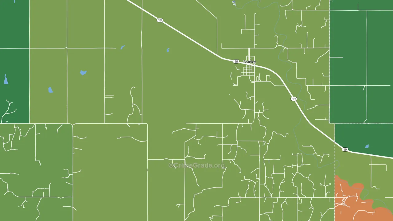 73011, OK Map of Vehicle Theft Rates