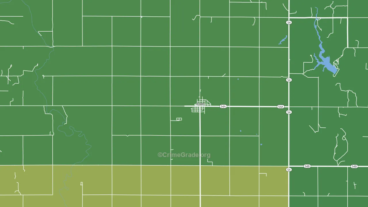 73024, OK Map of Vehicle Theft Rates